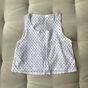 American Apparel (Original) White Crop Top